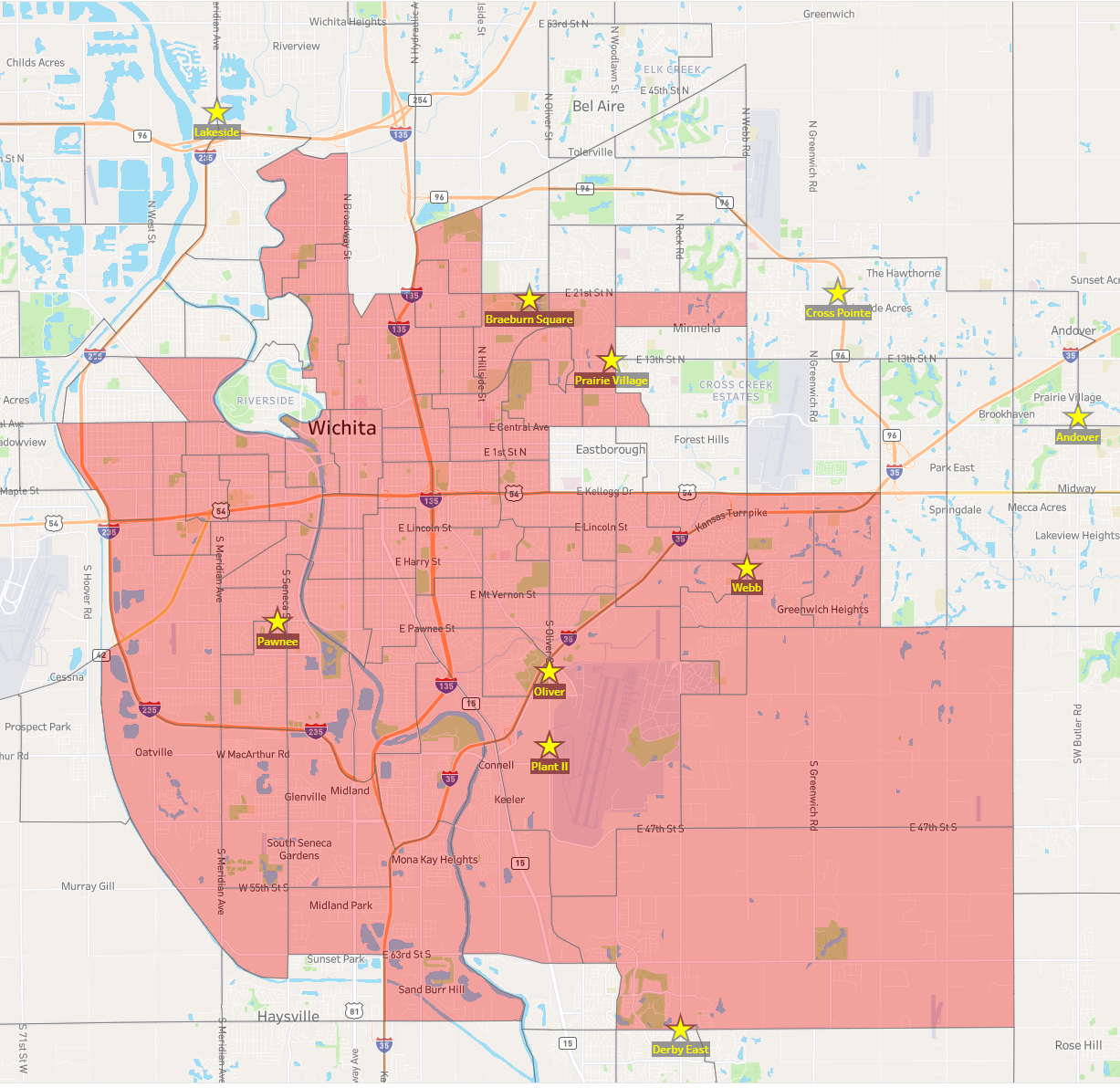 Wichita map
